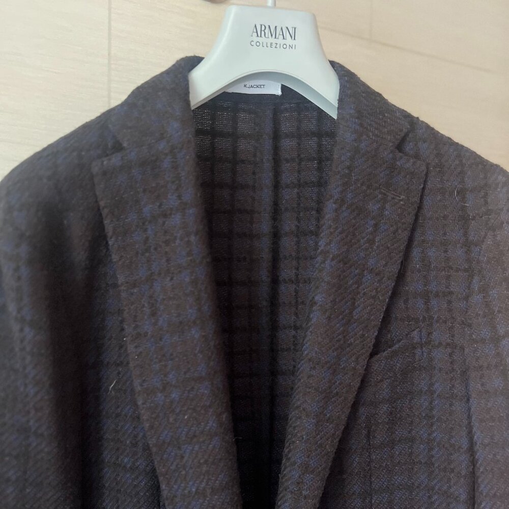 Boglioli Brown Patterned Wool K-Jacket